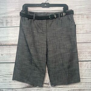 B Wear Byer California Wide Leg Bermuda Shorts Size 9 Gray Belted Business Short